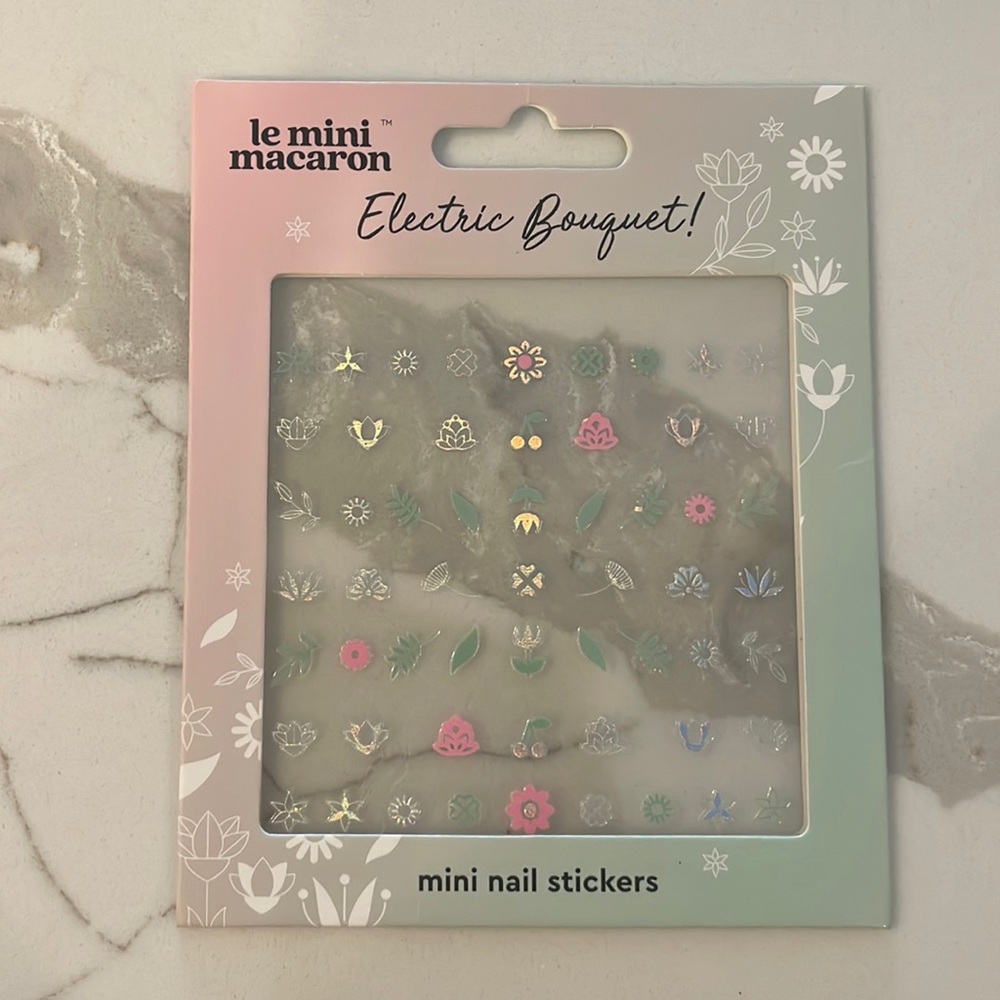 🌸5/$25🌸 Le Mini Macaron electric bouquet nail stickers